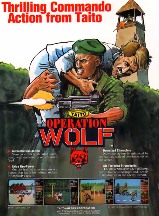 Operation Wolf (World, set 1) Arcade Game Cover
